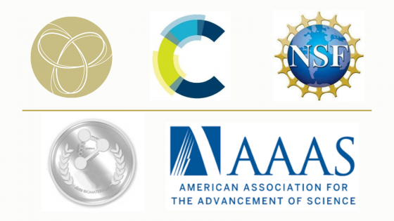 logos for Cozzarelli Prize, Royal Society of Chemistry, NSF, Acta Biomaterialia, AAAS