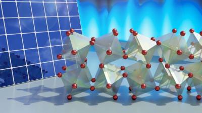 Researchers have discovered octahedral molecules that move around hinge-like bromine atoms give them their unique energy properties.