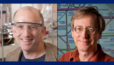 headshot composite left Michael Therien (safety glasses), right David Beratan